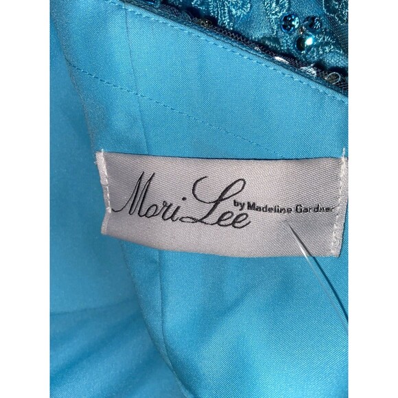Morilee NWT Size 10 Beaded Lace Keyhole Dress #9335 Freeze Blue Homecoming $290 - Picture 14 of 16